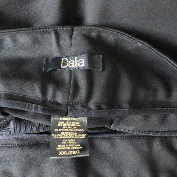 DALIA Pants Stretch XXL Black 4 Pockets Waist 41 Inseam 27 Flat Front - Picture 5 of 5